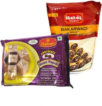 Mithai4all Diwali Gift Hamper Of Chocolate Soan Papdi Bakarwadi With Paper Bag Combo Price In India Buy Mithai4all Diwali Gift Hamper Of Chocolate Soan Papdi Bakarwadi With Paper Bag Combo Online