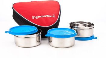 signoraware 3 container lunch box