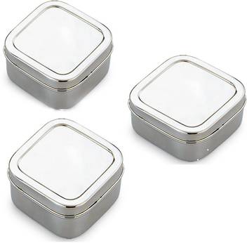 Flipkart Com Brandroot Stainless Steel Lunch Box Container Tiffin Silver 3 Containers Lunch Box