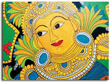 Pixelartz Canvas Painting Kerala Mural Painting Iii 23 X 17