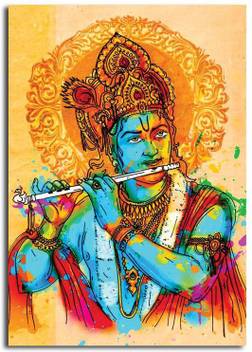 Pixelartz Canvas Painting Jai Sri Krishna Abstract Relgious