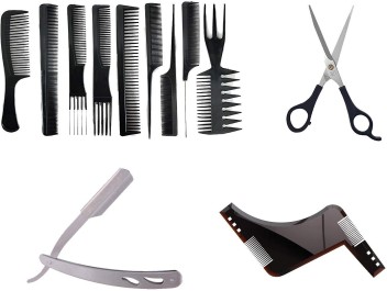 hair cutting scissors and comb set