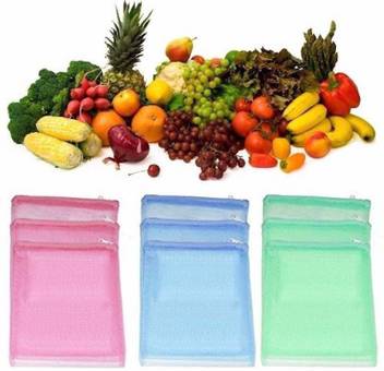 Vitara Premium Reusable Fridge Storage Bag For Vegetables And Fruits Mesh Net Fabric With Zip Lock Polyester Storage Pouch Price In India Buy Vitara Premium Reusable Fridge Storage Bag For Vegetables