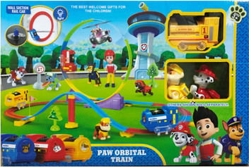 paw patrol track and train set
