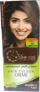 Sanjeevani Natural Brown Hair Color Creme For Women Men Hair