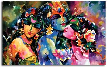 PIXELARTZ Canvas Painting - Acrylic Canvas - Krishna - Without Frame  Digital Reprint 8 inch x 12 inch Painting Price in India - Buy PIXELARTZ  Canvas Painting - Acrylic Canvas - Krishna -