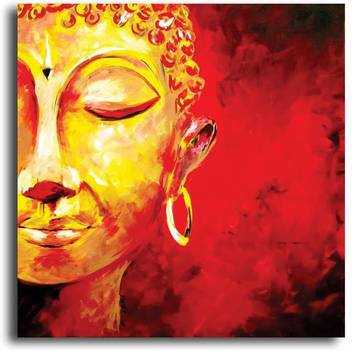 Pixelartz Canvas Painting Buddha Acrylic Painting Without