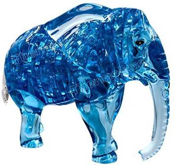 Genrc 46 3d Decoration Model Toy Crystal Puzzle Game Toy Elephant Blue 46 3d Decoration Model Toy Crystal Puzzle Game Toy Elephant Blue Shop For Genrc Products In India Flipkart Com