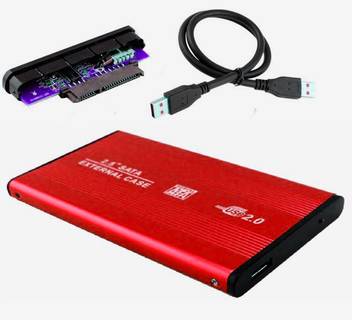 Alexvyan Red Special External Portable Sata Casing Hard Disk Case