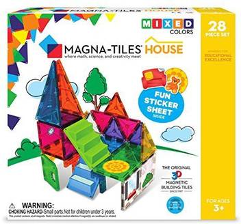 Magnatiles Magna Tiles 28 Piece House Set The Original Award Winning Magnetic Building Creativity And Educational Stem Approved Solid And Magna Tiles 28 Piece House Set The Original Award Winning Magnetic Building Creativity And Educational Stem