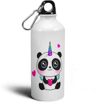 Ikraft Cute And Funny Panda Unicorn Design Print Sipper Aluminum
