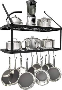Indian Starline Shelf Pot Rack Wall Mounted Pan Hanging Racks 2 Pot Rack Wall Mounted Pan Hanging Racks