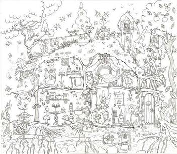 Genrc Really Giant Posters Fairy House Coloring Poster Really Giant Size 30 X 40 Inches Really Giant Posters Fairy House Coloring Poster Really Giant Size 30 X 40 Inches