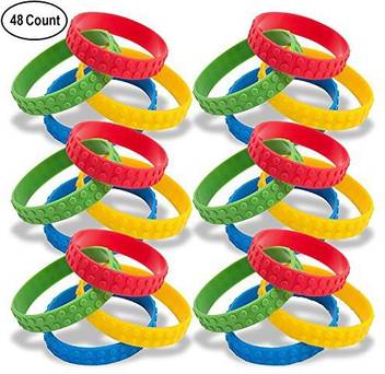 Gift Boutique 48 Building Block Silicone Bracelets For Birthday