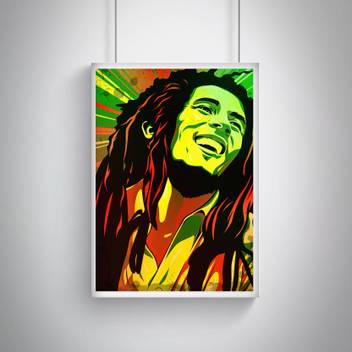Cool Trendy Quirky Posters Bob Marley Painting Add Some