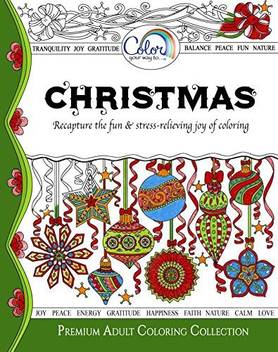 Genrc Adult Coloring Book Color Your Way To Christmas Premium