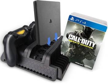 Tobo Ps4 Cooling Fan All In One Vertical Stand 3 Cooling Fan Dual Controllers Charging Station For Ps4 Ps4 Slim Ps4 Pro With 12pcs Game Disks Storage Black Gaming Accessory Kit Tobo Flipkart Com