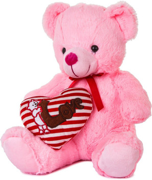 Soft Figure Teddy Bear Plush Pink Heart Teddy Bear Valentines Birthday Gifts 30/"