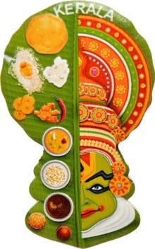 Temple Trees Kerala Kathakali With Sadya Fridge Magnet Pack Of 1