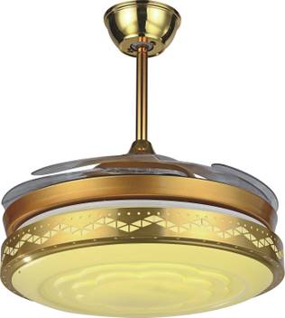 Sindoz Led Light Fan With Speaker Bluetooth Enabled Color Changing Led Light Without Noise Remote Control Energy Saving 1330 Mm 4 Blade Ceiling