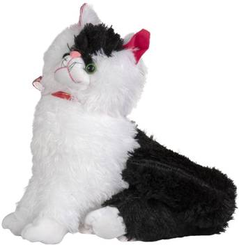 Ard Enterprise Pussy Cat Stuffed Toy Black White Pussy Cat