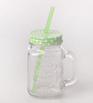 glass mug with cover
