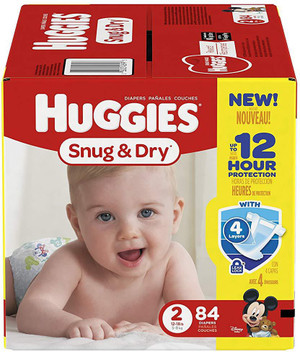 huggies dry taped diapers large size