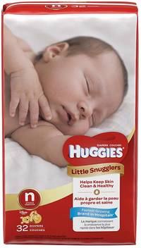 Huggies Little Snugglers Diapers Newborn 32 Count New Born