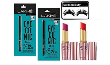 Divas Beauty Eyelashes Lakme Eyeconic Kajal Lakme 9 To 5 Lipstick Price In India Buy Divas Beauty Eyelashes Lakme Eyeconic Kajal Lakme 9 To 5 Lipstick Online At Flipkart Com