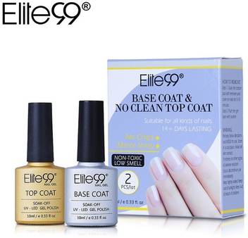 Elite99 Base And No Clean Top Coat Gel Nail Polish Uv 10ml Transparent Soak Off Primer Gel Polish Gel Lacquer Nail Art Manicure Transparent Price In India Buy Elite99 Base And
