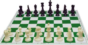 Paramount Dealz Paramount 17 X 17 Green Professional Tournament Vinyl Roll Up Chess Set As Per Fide Standards With 2 Extra Queens Strategy War Games Board Game Paramount 17 X 17 Green