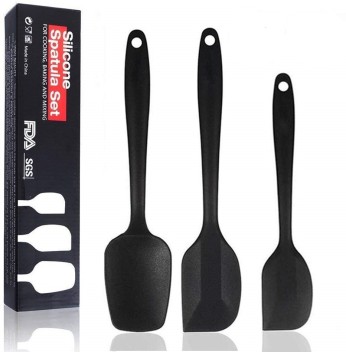 Silicone Spatulas Set of 4 Kitchen Gadgets Utensil Sets Non-Stick Rubber Spatulas with Stainless Steel Core Heat-Resistant Spatulas Silicone Kitchen Utensils