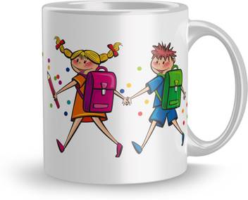 Dreamcart Cute Cartoon Design School Chale Hum 320ml Gift For