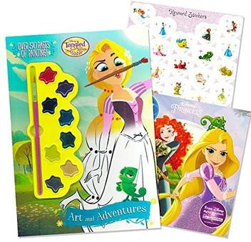 Disney Studios Disney Princess Tangled Coloring Book Set For Girls Kids 2 Deluxe Coloring And Activity Books With Stickers Poster And More Disney Princess Tangled Coloring Book Set For
