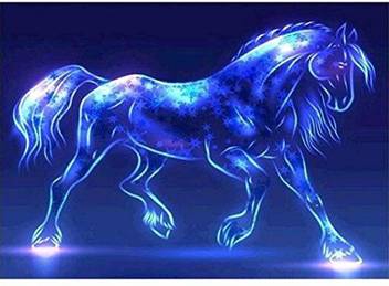 Forestime 5d Diy Diamond Painting By Number Kits Horse Pattern