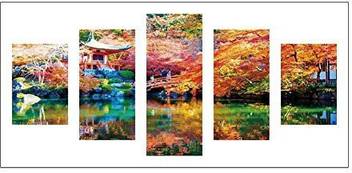 Mkchung 5d Diy Diamond Painting 5 Panels Cross Stitch Embroidery