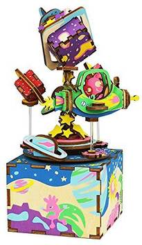 Robotime Robotime The Universe Diy Music Box 3d Wooden Puzzle