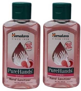 Himalaya Pure Hand Sanitizer Set Of 2 Packs 100 Ml Each Of Litchi Fragrance Total 200 Ml Hand Sanitizer Bottle Price In India Buy Himalaya Pure Hand Sanitizer Set Of 2