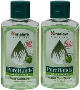 Himalaya Pure Set Of 2 Packs Green Apple Fragrance 100 Ml Each Total 200 Ml Hand Sanitizer Bottle Price In India Buy Himalaya Pure Set Of 2 Packs Green Apple Fragrance