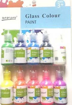 Flipkart Com Kraftmasters Glass Color Paint Bottles Of 10 Pc For