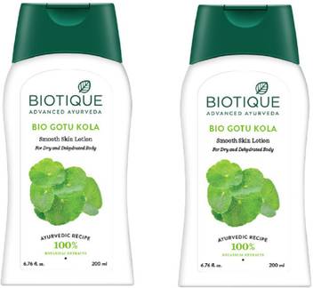 biotique bio gotu kola smooth skin lotion for dry and dehydrated body 200ml