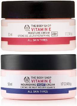 The Body Shop Vitamin E Night Cream Vitamin E Moisture Cream Combo Price In India Buy The Body Shop Vitamin E Night Cream Vitamin E Moisture Cream Combo Online
