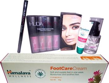 Himalaya Herbal Lip Balm With Foot Care Combo Liquid Eyeliner Waterproof Pencil Primer Liquid Matte Minis Pink Edition Lipstick Of Huda Set Of 5 Price In India Buy Himalaya