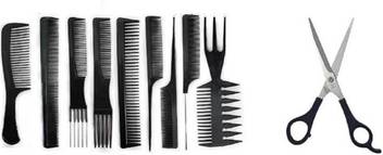 Pelo Set Of 9 Hair Combs For Straight Hair And Different Hair
