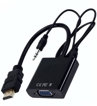 Techobucks Tv Out Cable Km918 Black Hdmi To Vga With Audio Adapter Converter Cable Hdmi Adapter