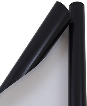 black wrapping paper roll