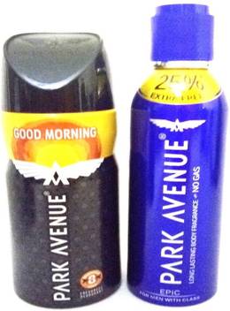 Park Avenue Good Morning And Epic Deodorant Spray For Men Price In India Buy Park Avenue Good Morning And Epic Deodorant Spray For Men Online In India Reviews