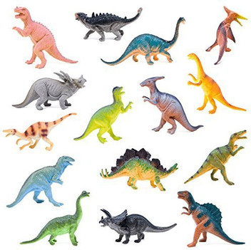 plastic dinosaur set