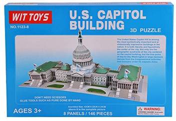 Emorefun Toys 146 Piece Us Capital Building 3d Puzzle Building Toy