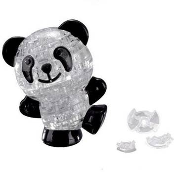 Cool Life 3d Crystal Puzzle 53 Pieces Panda Model Black White